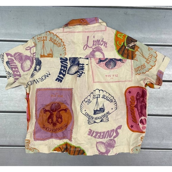 BDG Urban Outfitters Del Rey Souvenir Button Down Shirt Womens XS Boho Top - Picture 6 of 7